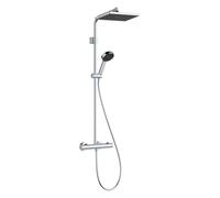 Hansgrohe Activera Q - Conjunto de ducha con termostato, 29x18 cm, 2 chorros, EcoSmart, cromado 28748000