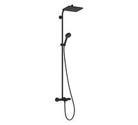 Hansgrohe Activera Q - Conjunto de ducha con termostato para bañera, 29x18 cm, 2 chorros, EcoSmart, negro mate. 28753670