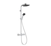 Hansgrohe Activera S - Conjunto de ducha con termostato, diámetro 24 cm, 2 chorros, EcoSmart, cromo 28078000