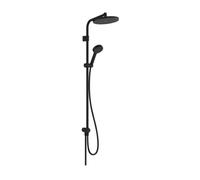 Hansgrohe Activera S - Conjunto de ducha sin grifo, diámetro 24 cm, 2 chorros, EcoSmart negro mate 28074670
