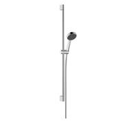 Hansgrohe Activera S - Set de cabezal de ducha, barra y manguera, 2 chorros, EcoSmart+, cromo 28865000