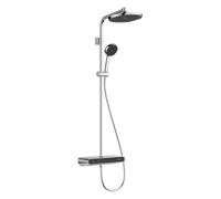 Hansgrohe Activera S - Conjunto de ducha con termostato, diámetro 24 cm, 2 chorros, EcoSmart, cromo 28638000