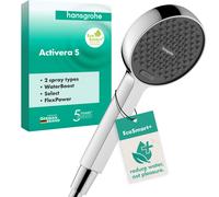 Alcachofa de ducha hansgrohe Activera Select S 95, 2 modos de chorro, EcoSmart+, con WaterBoost, 3,9 l/min, 28036000, Color: cromado