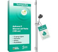 hansgrohe Activera Select S set de ducha 95, 2 tipos de chorro, EcoSmart, con barra de ducha Varia 105cm, 28050000, Color: cromado