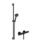 Hansgrohe Activera Select S - Conjunto de ducha con termostato, 2 chorros, EcoSmart, negro mate 28086670