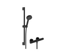 Hansgrohe Activera Select S - Conjunto de ducha con termostato, 2 chorros, EcoSmart, negro mate 28876670