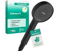 Hansgrohe Activera Select S - Cabezal de ducha, 2 chorros, EcoSmart+, negro mate 28036670