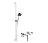Hansgrohe Activera Select S - Conjunto de ducha con termostato, 2 chorros, EcoSmart, cromo 28086000