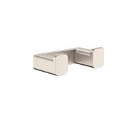 Hansgrohe AddStoris 41755820 - Gancho doble moderno de 3 pulgadas en níquel cepillado