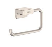 hansgrohe AddStoris 6 Pulgadas Soporte de Papel higiénico sin Cubierta en níquel Cepillado, 41771820