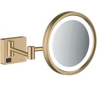 Hansgrohe Espejo cosmético AddStoris 21,7x21,7 cm redondo LED 3x Bronce cepillado 41790140