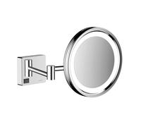 Hansgrohe Espejo cosmético AddStoris 21,7x21,7 cm redondo LED aumento x3 cromo 41790000