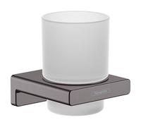 hansgrohe AddStoris Portavaso, cromo negro cepillado, 41749340