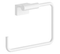 hansgrohe AddStoris S - toallero de baño, toallero de aro, para Montaje en Pared, fijación Oculta, Accesorios de baño, Blanco Mate, 41784700