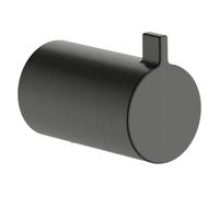 hansgrohe AddStoris S - Gancho toallero, toallero de baño, Gancho para Albornoz, fijación Oculta, Accesorios de baño, Cromo Negro Cepillado, 41762340