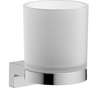 hansgrohe AddStoris S - portacepillos de Dientes, Vaso para cepillos de Dientes, para Montaje en Pared, fijación Oculta, Accesorios de baño, Cromo, 41769000