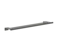 hansgrohe AddStoris S - toallero Doble, toallero de baño, fijación Oculta, Accesorios de baño, Cromo Negro Cepillado, 41763340