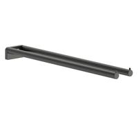 hansgrohe AddStoris S - toallero Doble, toallero de baño con Dos Brazos, fijación Oculta, Accesorios de baño, Cromo Negro Cepillado, 41787340