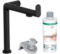 Hansgrohe Aqittura M91 grifo de cocina con filtro de pie negro 76802670