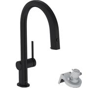 Hansgrohe Aqittura M91 grifo de cocina con filtro de pie negro 76803670