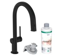 Hansgrohe Aqittura M91, sistema de filtración, grifo extraíble, 1 chorro, sistema sBox, juego de inicio, color mate
