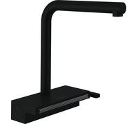 hansgrohe Aquno Select M81 mezclador de cocina monomando 250, caño extraíble, 2 chorros, sBox, 5.9 l/min, 73830670, Color: negro mate