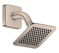 hansgrohe AXOR Citterio C ducha de techo 120/120 1jet EcoSmart con brazo de ducha, 28810820, Color: Níquel Cepillado