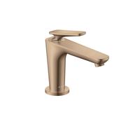 hansgrohe AXOR Citterio C Mezclador monomando de lavabo 90, con CoolStart para lavamanos y juego de desagüe, 49020300, Color: Oro rojo pulido