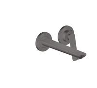 hansgrohe AXOR Citterio C mezclador monomando empotrado de lavabo para montaje en pared, caño 195mm, 49110340, Color: Cromo negro cepillado