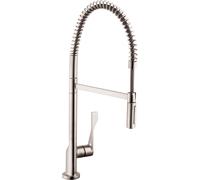 hansgrohe AXOR Citterio DN15 Mezclador monomando de cocina 230 Semi-Pro, 39840800, Color: Acabado en acero inoxidable