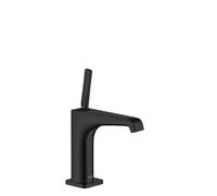 hansgrohe AXOR Citterio E Mezclador monomando de lavabo 125 sin juego de desagüe, 36101670, Color: negro mate