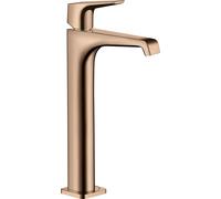 hansgrohe AXOR Citterio E Mezclador monomando de lavabo 250 con manivela sin lanza, 36113300, Color: Oro rojo pulido