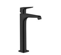 hansgrohe AXOR Citterio E Mezclador monomando de lavabo 250 con manivela sin lanza, 36113670, Color: negro mate