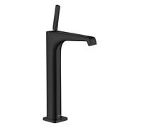 hansgrohe AXOR Citterio E Mezclador monomando de lavabo 250 sin lanza para lavabos, 36104670, Color: negro mate