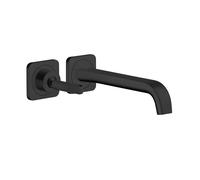hansgrohe AXOR Citterio E Mezclador monomando de lavabo empotrado con rosetas para montaje en pared, 36106670, Color: negro mate
