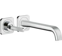 hansgrohe AXOR Citterio E Mezclador monomando de lavabo empotrado con rosetas para montaje en pared, 36106000, Color: cromado