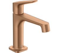 hansgrohe AXOR Citterio M Mezclador monomando de lavabo sin desagüe, 34017140, Color: Bronce cepillado