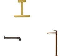 hansgrohe AXOR Citterio M Mezclador monomando para lavabos sin juego de desagüe, 34127300, Color: Oro rojo pulido