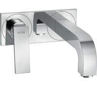 hansgrohe AXOR Citterio mezclador de lavabo, empotrado, proyección 220mm, juego de desagüe, con placa, 39119000, Color: cromado