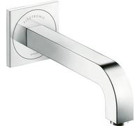 hansgrohe AXOR Citterio mezclador electrónico para lavabo, alimentación de red, empotrado, detector de proximidad, proyección 221mm, 39118330, Color: Cromo negro pulido