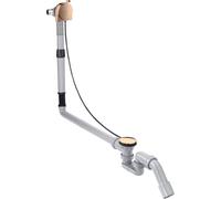 hansgrohe AXOR Flexaplus S juego completo, desagüe y rebosadero, para bañeras especiales, 58317300, Color: Oro rojo pulido