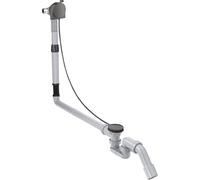 hansgrohe AXOR Flexaplus S juego completo, desagüe y rebosadero, para bañeras especiales, 58317340, Color: Cromo negro cepillado