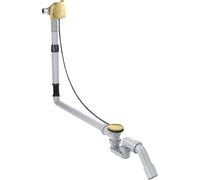 hansgrohe AXOR Flexaplus S juego completo, desagüe y rebosadero, para bañeras especiales, 58317950, Color: Latón cepillado