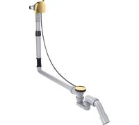 hansgrohe AXOR Flexaplus S juego completo, desagüe y rebosadero, para bañeras especiales, 58317990, Color: Óptica Oro Pulido