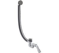 hansgrohe AXOR Flexaplus S juego completo, desagüe y rebosadero, para bañeras especiales, 58318340, Color: Cromo negro cepillado