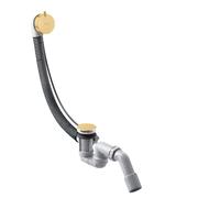 hansgrohe AXOR Flexaplus S juego completo, desagüe y rebosadero, para bañeras estándar, 58316250, Color: Óptica de oro cepillado