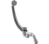 hansgrohe AXOR Flexaplus S juego completo, desagüe y rebosadero, para bañeras estándar, 58316340, Color: Cromo negro cepillado