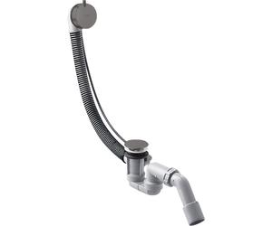 hansgrohe AXOR Flexaplus S juego completo, desagüe y rebosadero, para bañeras estándar, 58316340, Color: Cromo negro cepillado