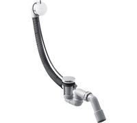 hansgrohe AXOR Flexaplus S juego completo, desagüe y rebosadero, para bañeras estándar, 58316950, Color: Latón cepillado