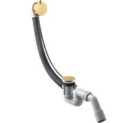 hansgrohe AXOR Flexaplus S juego completo, desagüe y rebosadero, para bañeras estándar, 58316990, Color: Óptica Oro Pulido